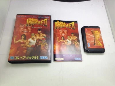 Sega Megadrive BARE KNUCKLE 2 II Street Of Rage Japanese w/ Case Manual - Image 1 of 4