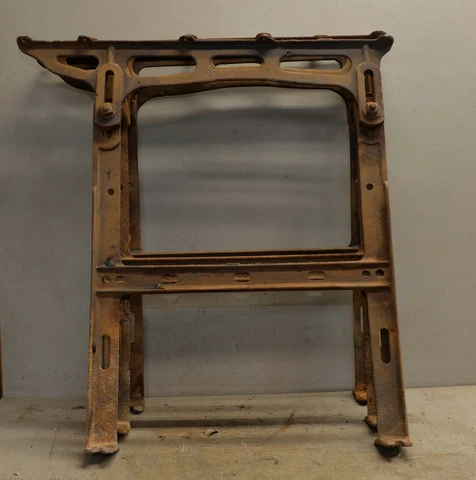 3 antique adjustable drafting farm table desk legs cast iron collectible lot Cover
