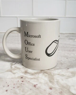 Microsoft Office User Specialist Coffee Mug Cup MOUS Certified  - Image 1 of 4