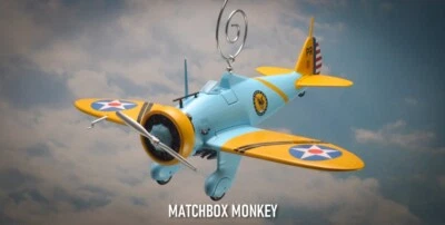 US Army Air Corps Boeing P-26 Peashooter Airplane Aircraft Christmas Ornament - Image 1 of 4