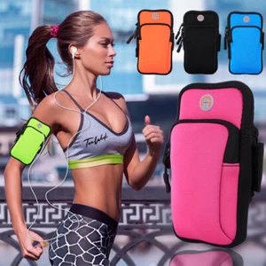 Sports Armband Running Jogging Gym Arm Band Key Case Pouch Cell Phone Holder Bag - Zdjęcie 1 z 16