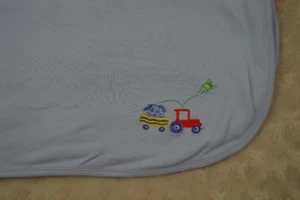 Carter's Baby Blanket Red Tractor Blue Puppy Dog Green Frog Wagon Security Lovey - Picture 1 of 12