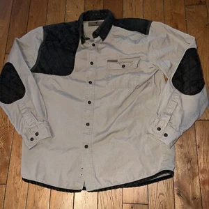 North River Outfitters Mens Shooting Shirt Button Up Elbows Pads Size M  Brown - Picture 1 of 11
