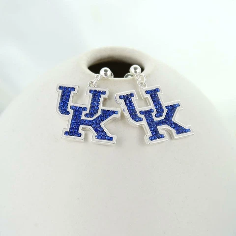 UK, Kentucky Wildcats  Earrings Crystal, Jewelry, SPARKLE & SHINE, College Cover