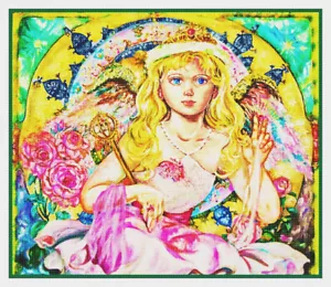 Patrón de punto de cruz contado Angel of Rosa zafiro contemporáneo Yumi Sugai - Imagen 1 de 10