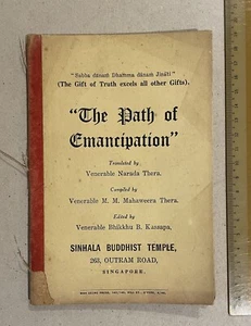 1948 Singapore book on buddhism The Path Of Emancipation Sinhala Buddhist Temple - Imagen 1 de 9