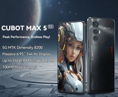 CUBOT MAX 5  6.95" 144Hz Large screen 5G Gaming Smartphone 24GB/256GB 100MP NFC - Image 1 of 4