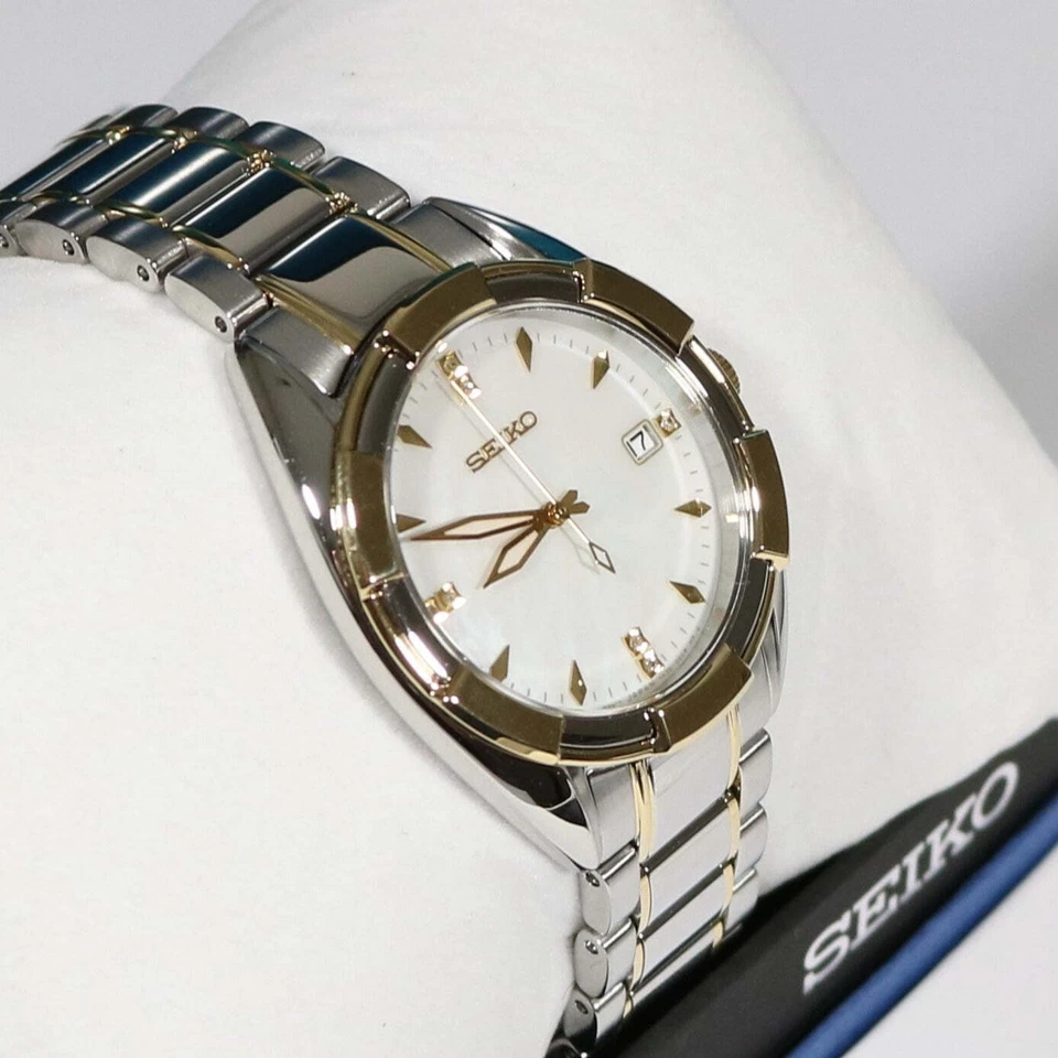 Seiko White Mother of Pearl Women's Watch - SKK886P1
