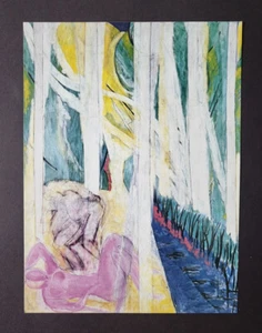 Impresión litográfica offset montada Henri Matisse "Ninfa en el bosque" 1990 - Imagen 1 de 3