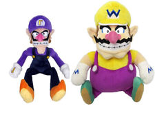 Set Of 2 Super Mario Bros . 10'' Waluigi & 9'' Wario Stuffed Toys Plush Doll