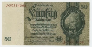 Billete Alemania 50 Reichmark 30-3-1933 Pick 182.b UNC sin circular - Imagen 1 de 2