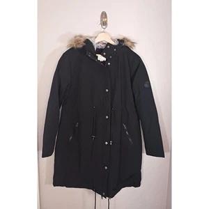 Seraphine 3 in 1 Black Hooded Women's Maternity Parka Jacket Size 8 NWT - Picture 1 of 5
