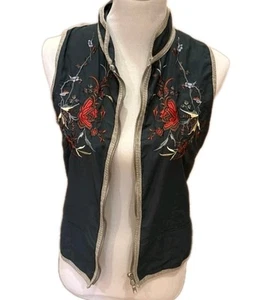 BIYA Johnny Was Embroided Rare Style Boho Festival Western Chic Vest SZ Small - Picture 1 of 18