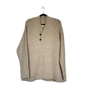 Rogan NYC Alpaca Blend Shawl Collar Sweater Mens XL Made In Peru Huckberry Beige - Picture 1 of 10