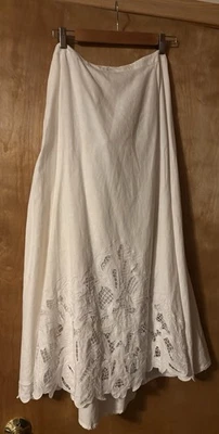 Falda Coldwater Creek Plus 2x blanca suave Foto 1 de 4