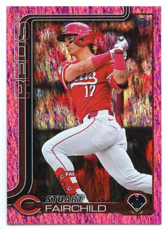 2025 Topps Series 2 Pink Holo Foil Baseball - #608 - Stuart Fairchild - Reds - Image 1 of 1