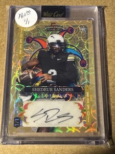 Shedeur Sanders 1/1 Gold Scope Auto 2024 Wild Card 5 Karten Draw Stacked Deck - Bild 1 von 2