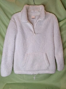 #515 Pullover Serra Sherpa Cuarto Cremallera Mujer Pequeño Bolsillo Canguro - Imagen 1 de 4