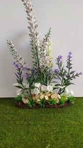 12th Scale Flower Border Garden Flower Bed Accessory Hand Made UK - Picture 1 of 8