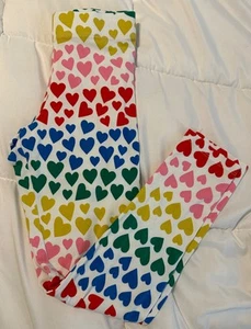 Mini Boden Heart Leggings Girls Pants Size 9/10 - Picture 1 of 3