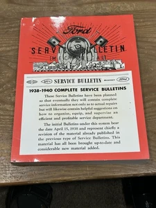 1938-1940 Ford Lincoln Mercury Complete Service Bulletin - Picture 1 of 6