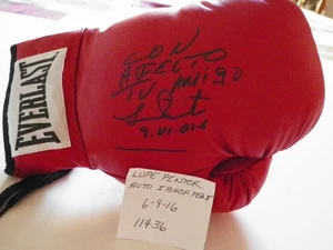 LUPE PINTOR -BOXING HOFer AUTHENTIC AUTOGRAPHED EVERLAST GLOVE 6-9-16 - Picture 1 of 3