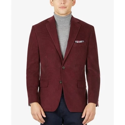 Michael Kors Sport Coat Men's Classic Corduroy Cotton Burgundy Blazer Size 52L - Image 1 of 4