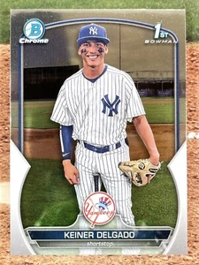 2023 Bowman Chrome 1st Prospect Keiner Delgado #BCP-191 - New York Yankees - Picture 1 of 2