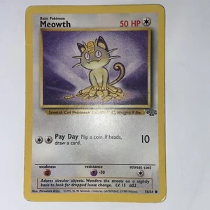 Pokémon TCG Meowth Jungle 56/64 Regular Unlimited Common MP Fast Shipping. - Picture 1 of 6