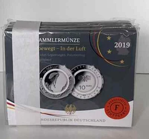 Luft bewegt 5 x 10 Euro 2019 ADFGJ In der Luft. Spiegelglanz / PP - Bild 1 von 6