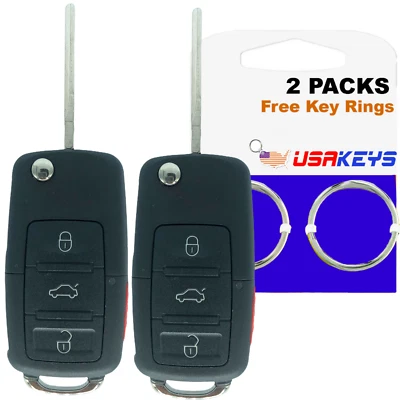 2 para Volkswagen VW Escarabajo 2002 2003 2004 2005 mando a distancia sin llave coche llavero abatible Foto 1 de 4