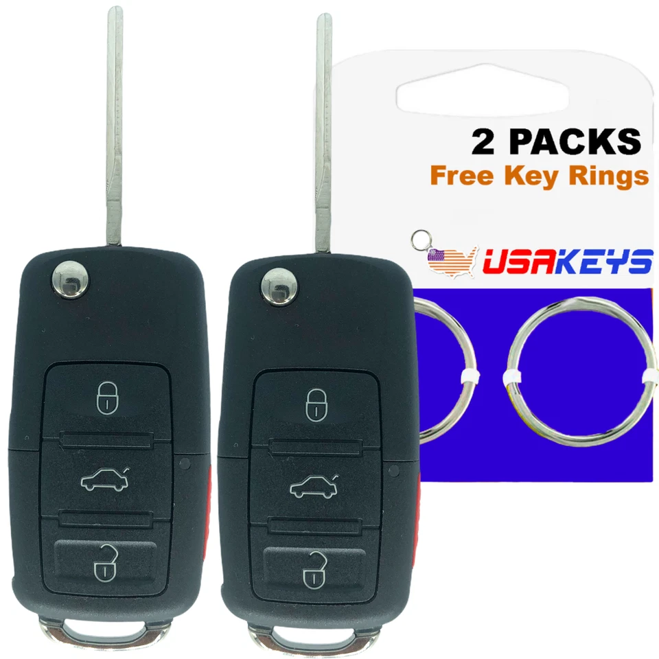 2 para Volkswagen VW Escarabajo 2002 2003 2004 2005 mando a distancia sin llave coche llavero abatible Foto 1 de 4