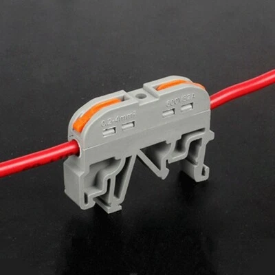 20X Wiring Din Compact Mini Push-In Conductor Rail Wire Connector Terminal Block - Image 1 of 4