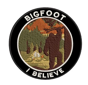 Patch Bigfoot brodé fer à repasser applique sasquatch mythe légende folklore - Photo 1/3