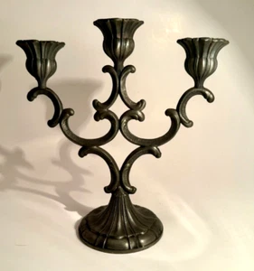 Vintage German Artina-SKS Pewter 3 Arm / 3 Taper Holder Candelabra - Picture 1 of 8