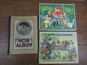 3 Albums NESTLE CHOCOLAT POULAIN MENIER Chansons France Fables La Fontaine - Picture 1 of 9