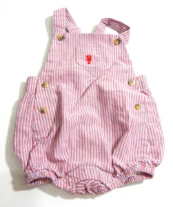 Janie and Jack Boys 3-6 Months Romper Sunsuit Striped Red Lobster Summer EUC - Picture 1 of 3