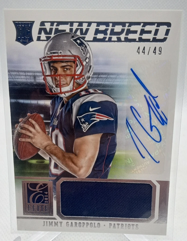 2014 Panini Elite #23 Jimmy Garoppolo New Breed Signatures #/49 Rookie Auto - Image 1 of 2