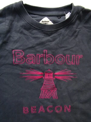 Barbour Beacon Hombre Logo Sudadera Cuello Redondo Grande Azul Marino Algodón JUMA077 Foto 1 de 4