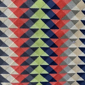 ROBERT ALLEN CUT GEOMETRIC VELVET UPHOLSTERY FABRIC Cairo Bazaar | Smoke 3.5 YDS - Picture 1 of 6
