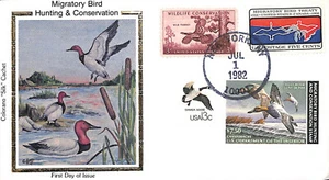 Migrating Bird Colorano Silk 1982 7.50 Duck Stamp First Day Cover - Picture 1 of 2