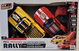 RC Cars Road Rally Custom Chevy vs Mustang USB Charging Remote Control Ages 6+ - Picture 1 of 13