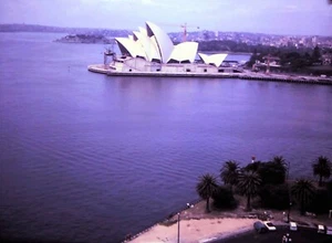 Original Vintage Slide, Construction of Sydney Opera House, Downtown Harbor - Picture 1 of 1