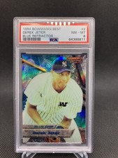 1994 Bowman's Best Base Blue Refractors Derek Jeter #2 PSA 8 HOF Looks Great!