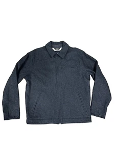 Abercrombie Fitch Wool Jacket Mens XLarge Gray Lined Full Zip Casual - Picture 1 of 19
