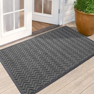 Front Door Mat outside Entrance, Heavy Duty Rubber Backed Doormat, Stain and Fad - Picture 1 of 9