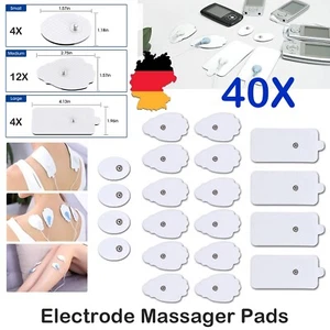 40 STÜCKE Elektroden Pads Wiederverwendbar Für Ersatz Tens Machine Gel 3.5mm - Bild 1 von 13
