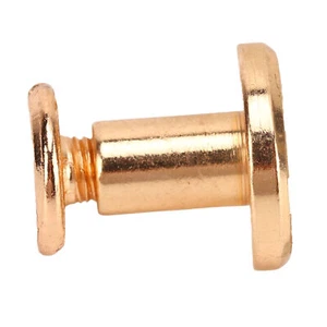 200 Set Chicago Screws Set 9.5x8mm Brass Uniform Coating Leather Screw Rivet Hot - Picture 1 of 18