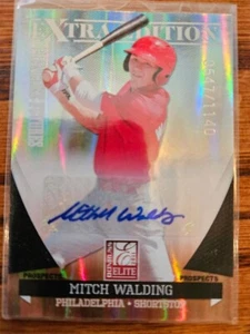 Mitch Walding 2011 Donruss Elite Extra Franchise Futures SP #547/1140 Auto - Imagen 1 de 2