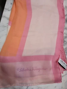 Salvatore FERRAGAMO womens Scarf Pink And Orange - Picture 1 of 8
